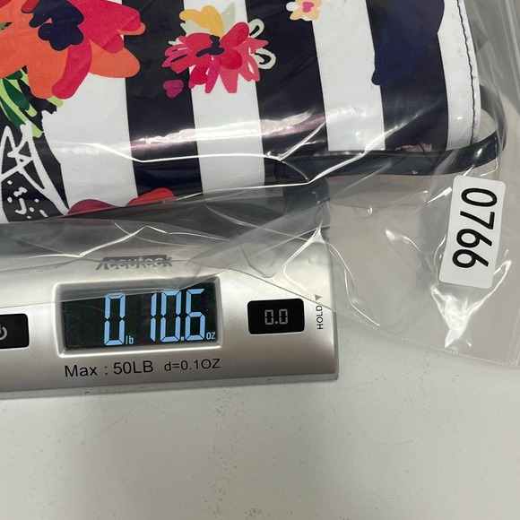 Macy’s Stripes & Floral Pattern Vinyl Tote - Picture 7 of 7